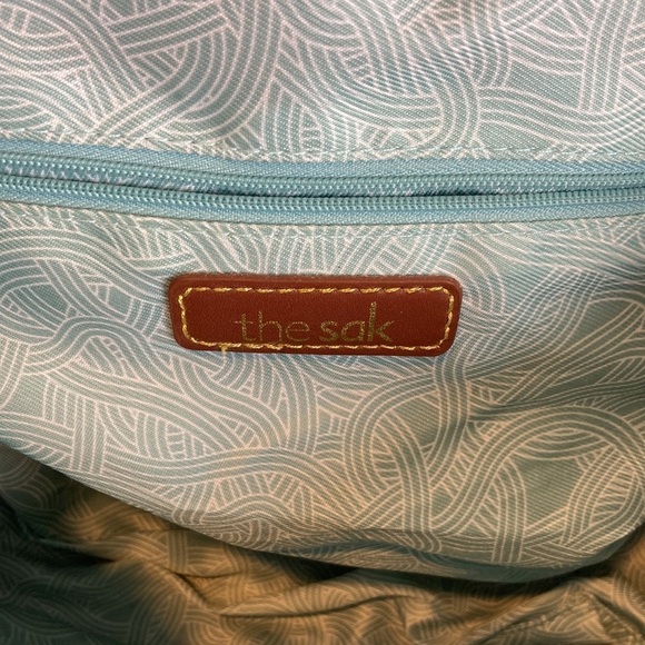 The Sak Indio Genuine Leather Satchel Purse Bag Floral Embossing Western Boho - Picture 16 of 16